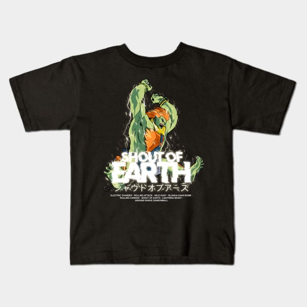 Blanka’s Shout of Earth Kids T-Shirt by Jones Factory